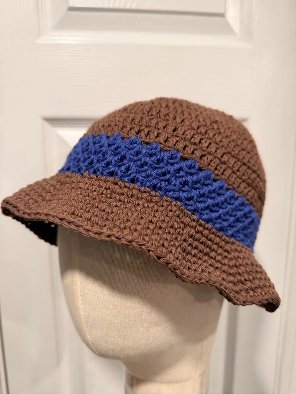 Handmade Crochet Bucket Hat 100% Cotton Lightweight Packable Festival Boho Beach